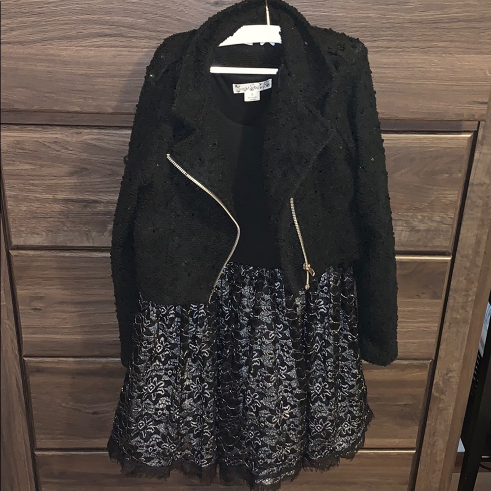Knitworks black dress with matching soft blazer 8
